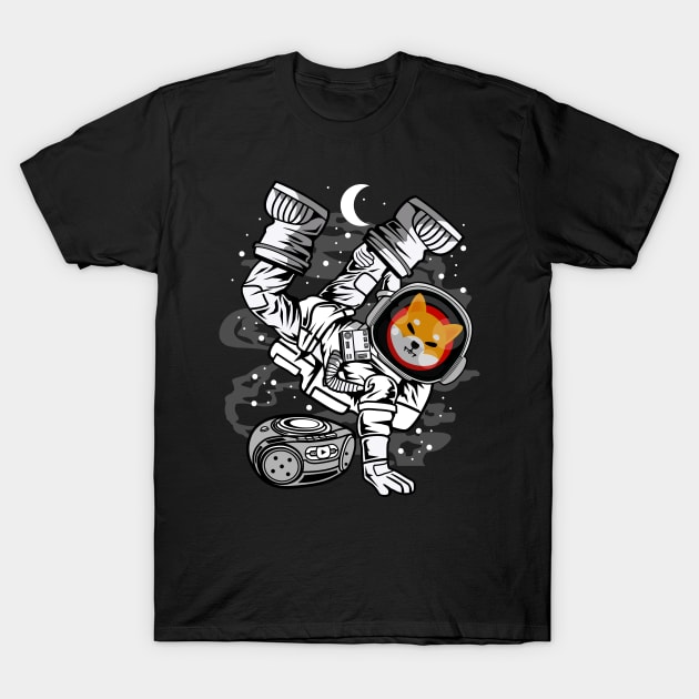 Hiphop Astronaut Shiba Inu Coin To The Moon Crypto Token Shib Army Cryptocurrency Wallet HODL Birthday Gift For Men Women T-Shirt by Thingking About